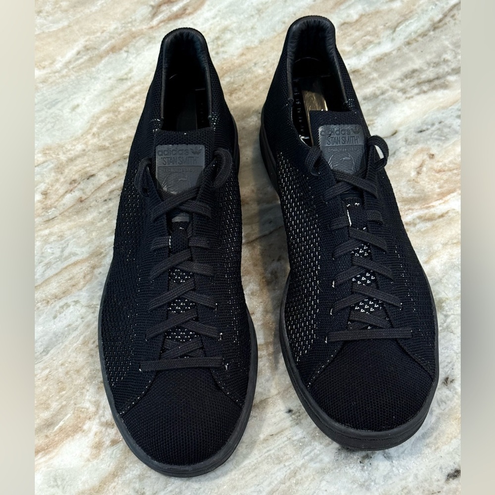 Men’s ADIDAS Originals Stan Smith OG Primeknit black sneakers- Size 9 - Picture 3 of 7